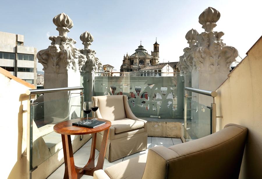Eurostars Gran Via Hotel Granada Luaran gambar The Hotel's rooftop